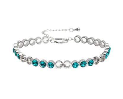 Adjustable Circular Linked Bracelet with Swarovski Crystals by callura