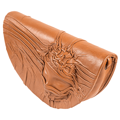 La Chic Women's Handcrafted Leather Sculpted Face Crossbody Bag