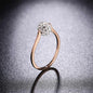Cubic Zirconia & Rose Goldtone Ball Ring