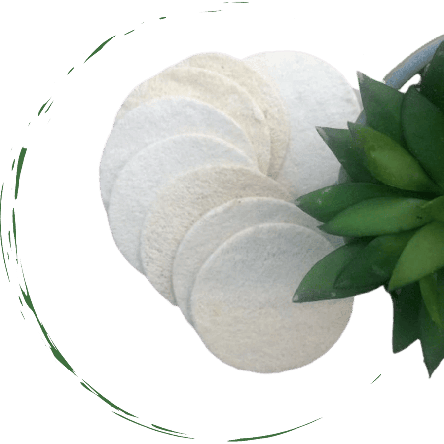 BeNat Natural Loofah Sponge Pads -5 pcs set