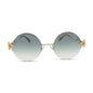 Fendi Silver Green Gradient Round Sunglasses FF0243S *EX DISPLAY*