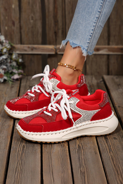 Threaded Pear Abigail Lace Up Breathable Sneakers