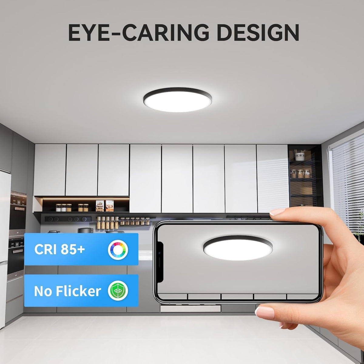 12 Pack 12 Inch Slim LED Flush Mount Ceiling Lights 5000K by ShipItFurniture