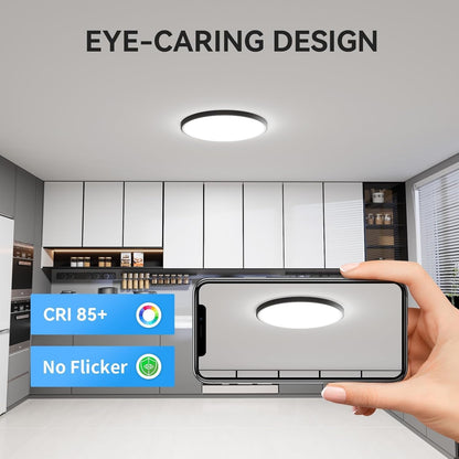 12 Pack 12 Inch Slim LED Flush Mount Ceiling Lights 5000K by ShipItFurniture