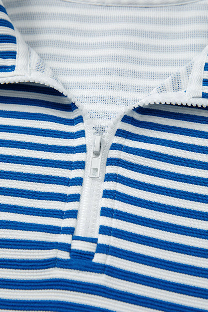 Threaded Pear Reign Zip Collar Pullover Long Sleeve Top