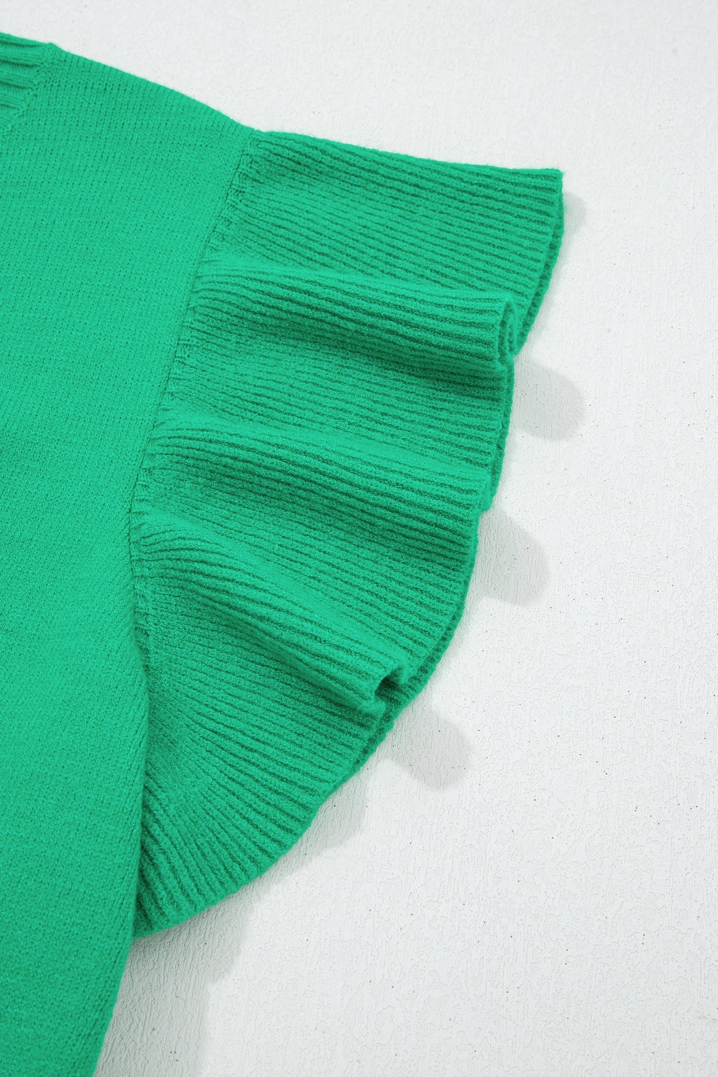 Threaded Pear Alexis Ruffle Short Sleeve Sweater