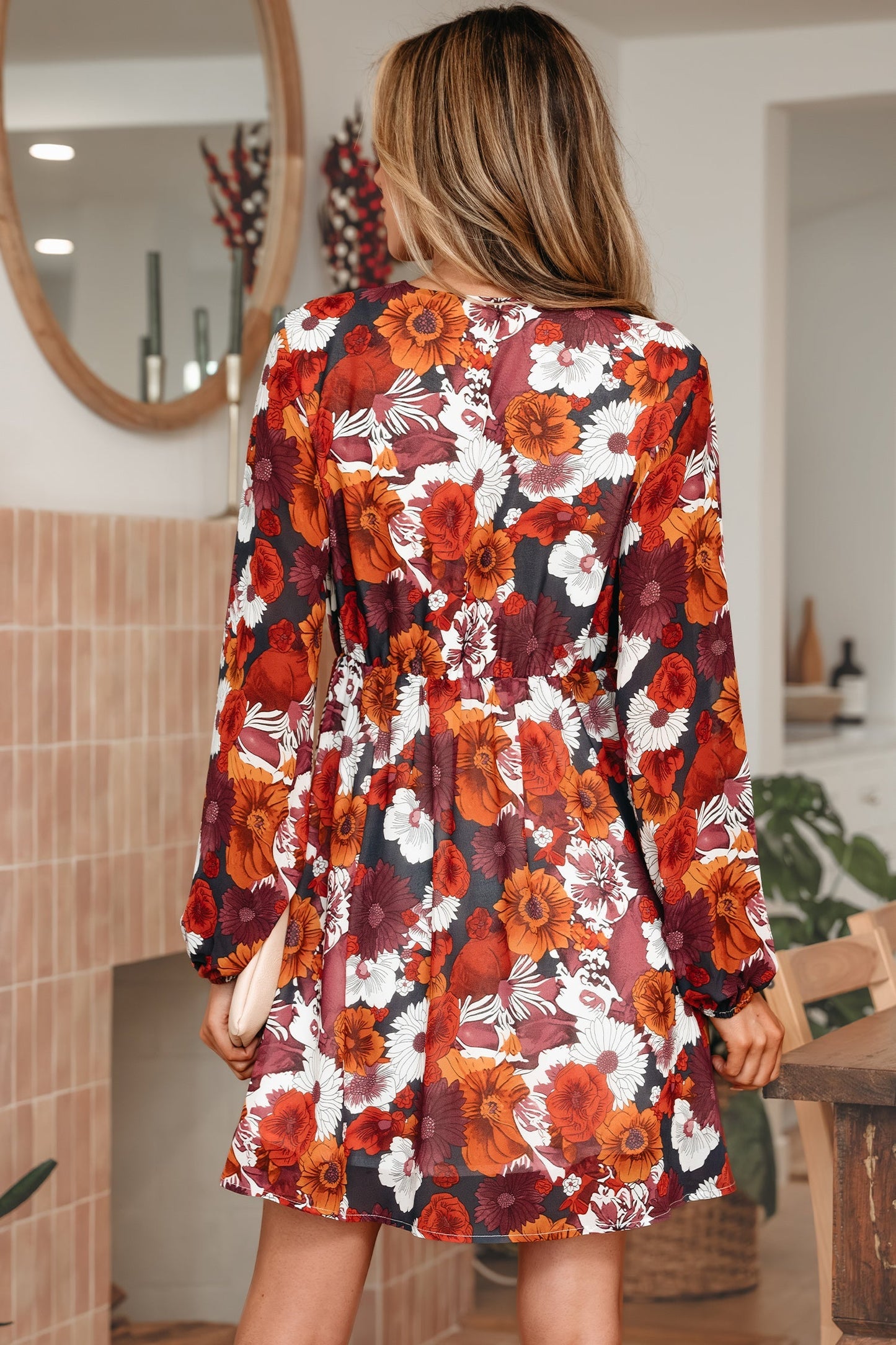 Threaded Pear Marianna Sleeve Flowy Mini Dress