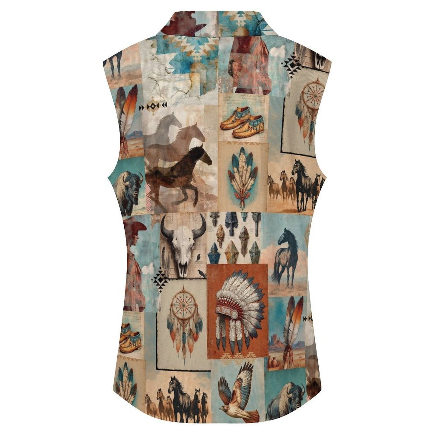 Bohemian Dreams Sleeveless Polo Tank Top