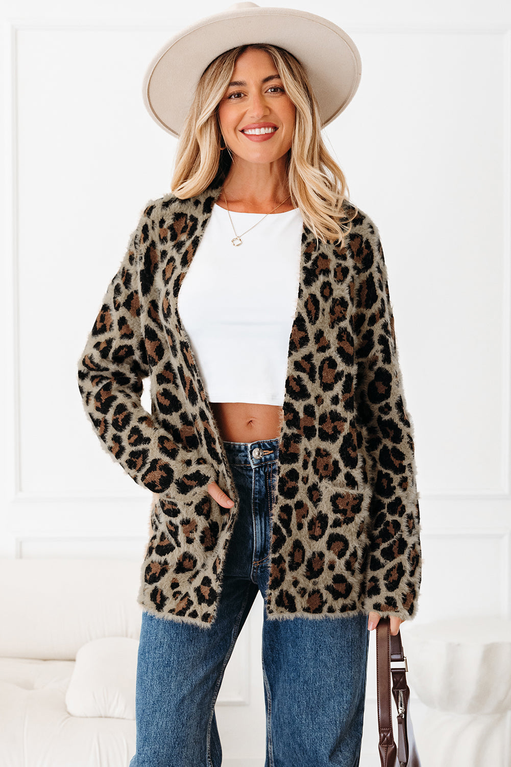 Threaded Pear Myraria Open Casual Cardigan