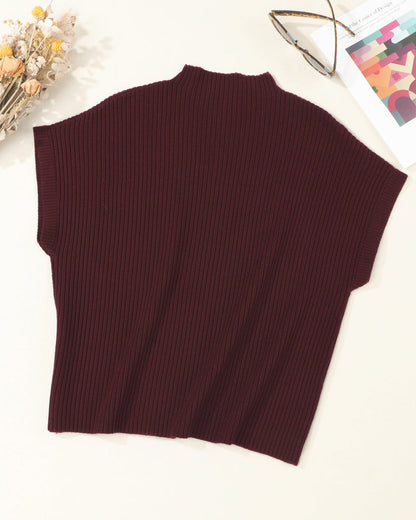 Ayla Short Sleeve Sweater - Mineral Red