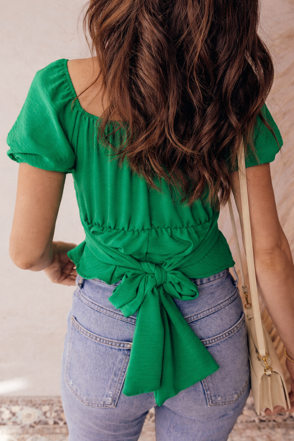 Threaded Pear Tessa Short Sleeve Peplum Top