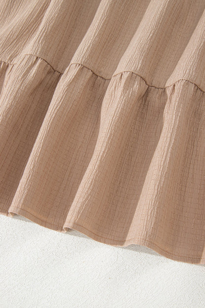 Threaded Pear Kaylee Ruffled Short Sleeve PLUS Dress