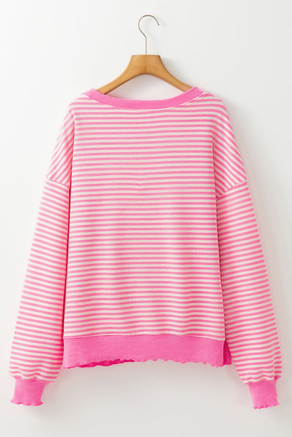 Threaded Pear Eliana Loose Drop Shoulder Long Sleeve Top