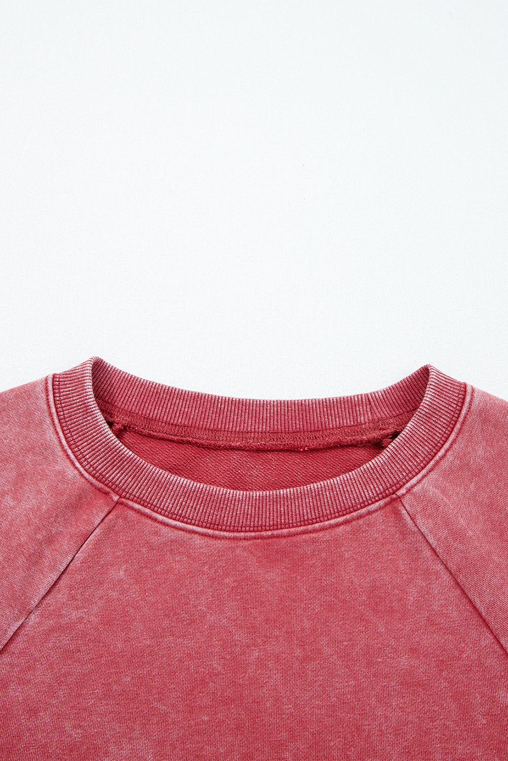 Threaded Pear Liberty Raw Hem Crop Sweatshirt