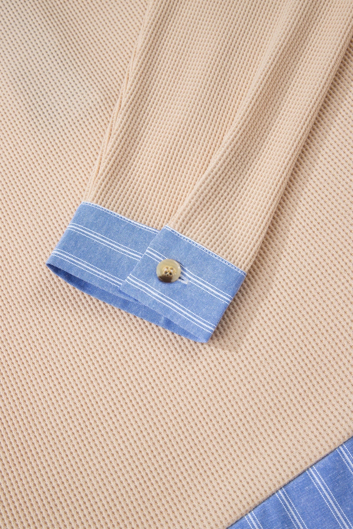 Threaded Pear Evelynn Waffle Knit Collared PLUS Top