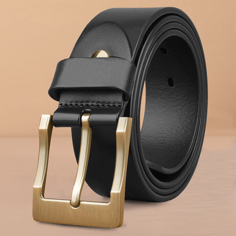 Men’s Pin Buckle Business Casual Belt | High-Sense Professional Simple Waistband | Trendy Minimalist Top-Layer Leather Belt | Luxury-Label Statuesque Men’s Accessory | 2026 High-Fashion Radiant Urban Essential