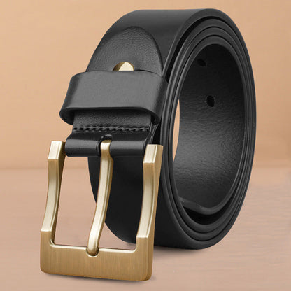 Men’s Pin Buckle Business Casual Belt | High-Sense Professional Simple Waistband | Trendy Minimalist Top-Layer Leather Belt | Luxury-Label Statuesque Men’s Accessory | 2026 High-Fashion Radiant Urban Essential
