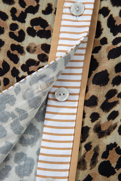 Threaded Pear Jordyn Contrast Striped Trim Shirt