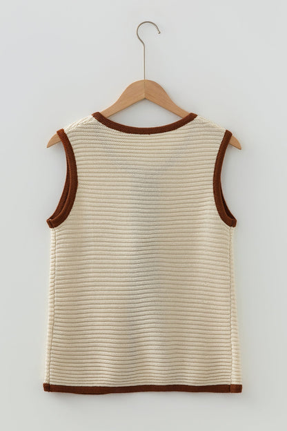 Threaded Pear Aaliyah Trim Ties Front Sweater