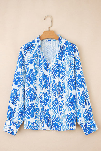 Threaded Pear Serena Front Puff Sleeve Shirt