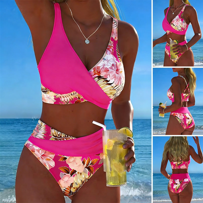 Women's Floral Print Bikini Set Two Piece Swimsuit Sexy European Style