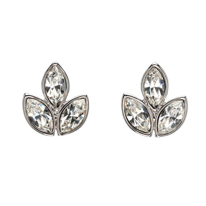 Clear Swarovski Crystal Earrings – Crystal Triplet Leaf Stud Earrings