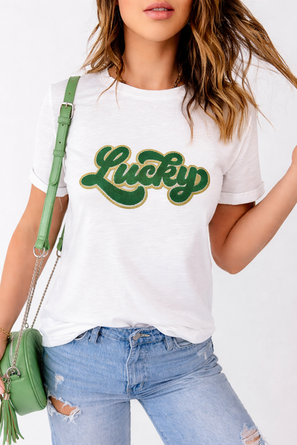 Threaded Pear Sloane Patched Graphic T Shirt