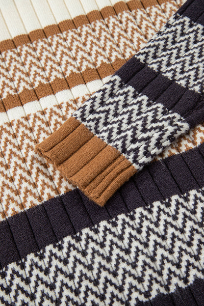 Threaded Pear Avery Ribbed Trim Slim Sweater