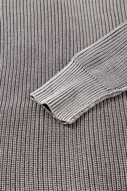 Threaded Pear Sunny Patchwork Knit Open Sweater