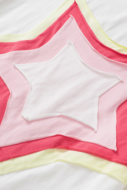 Threaded Pear Halle Star Patched Half Sleeve Oversized Tee
