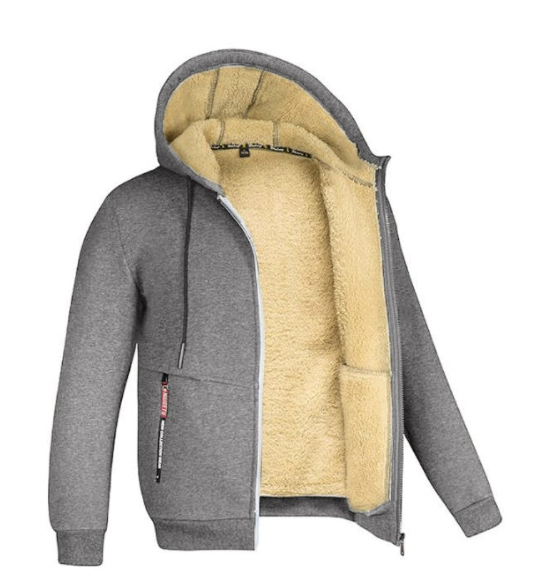 Hooded Thick Fleece Cardigan
