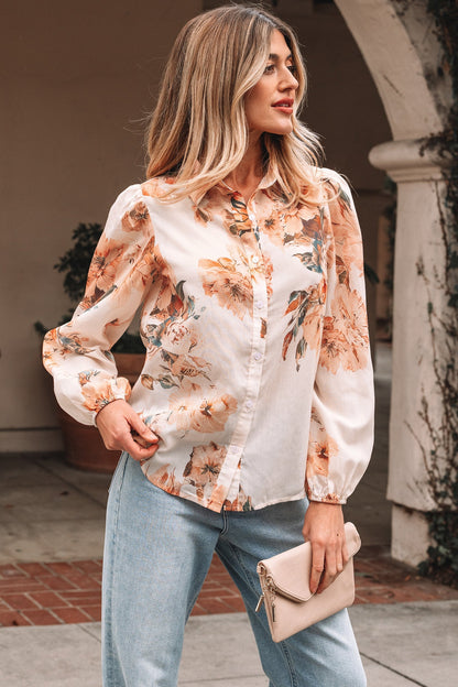 Threaded Pear Margot Puff Sleeve Lightweight Shirt