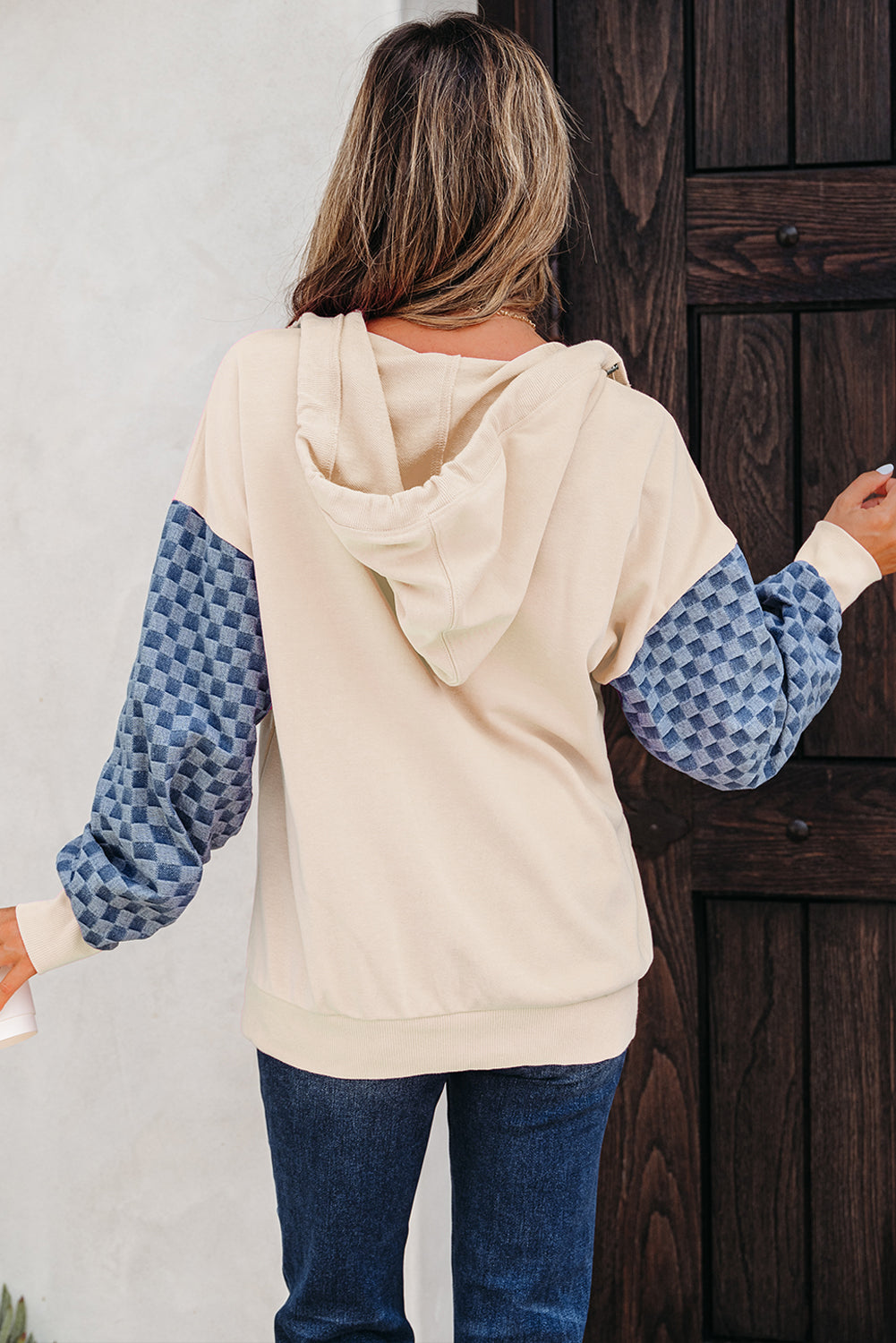 Threaded Pear Adalynn Kangaroo Half Zipper Hoodie