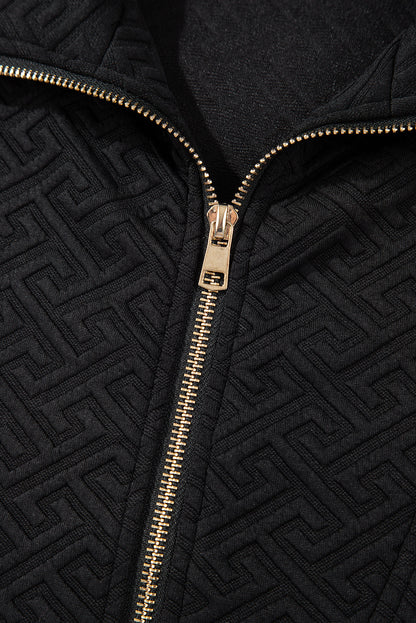 Threaded Pear Saige Half Zipper Collared Sweatshirt
