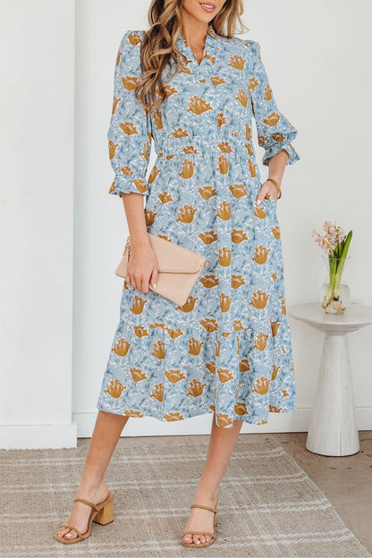 Threaded Pear Rosalee Bracelet Sleeve Long Dress