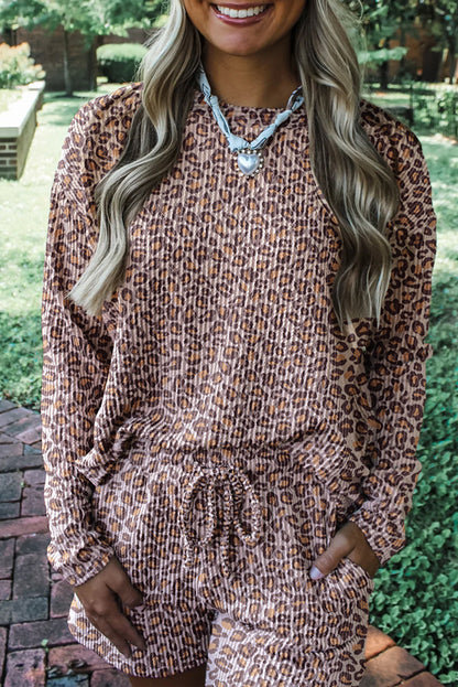 Threaded Pear Willow Ribbed Long Sleeve Lounge Set