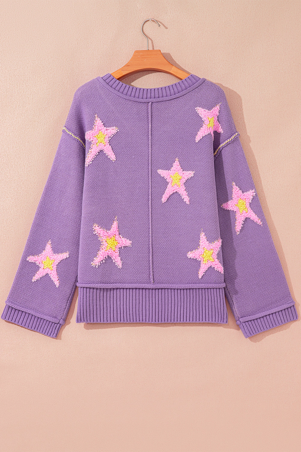 Threaded Pear Aubrey Brushed Star Oversize Sweater