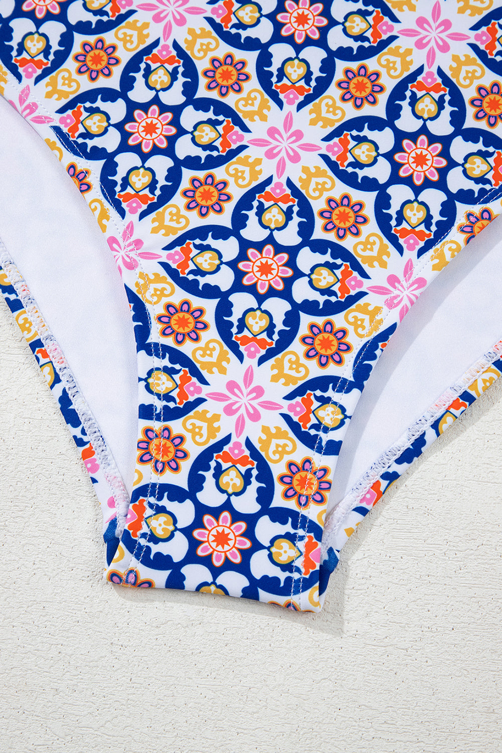 Threaded Pear Briar Print One Piece Swimsuit