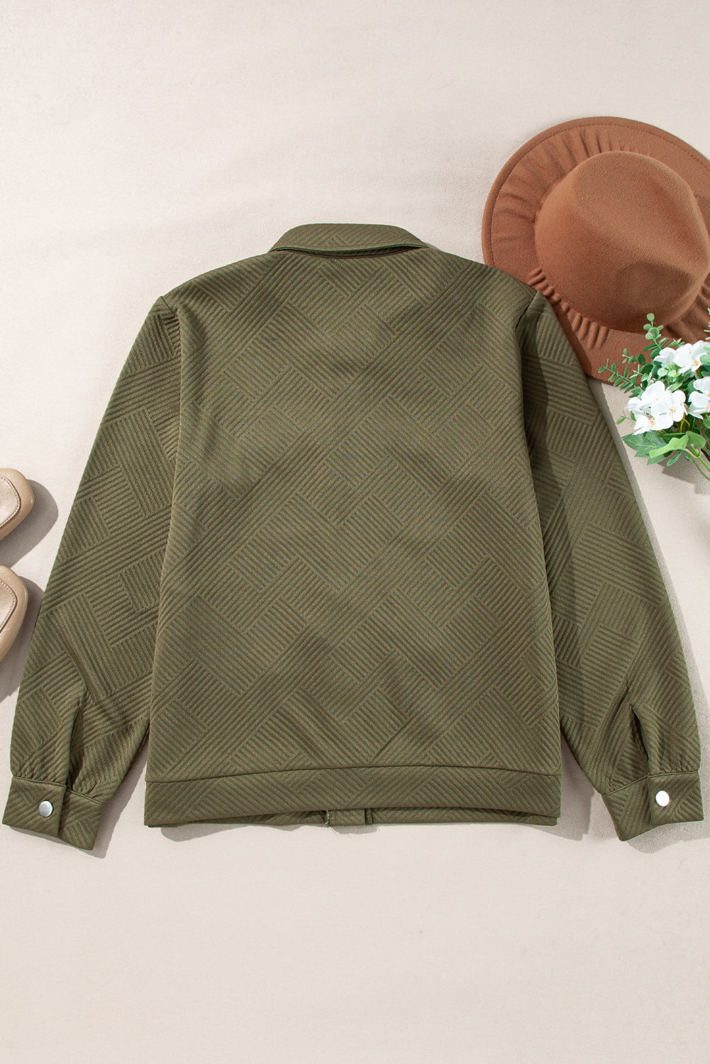 Threaded Pear Remi Zip Up Flap Shirt