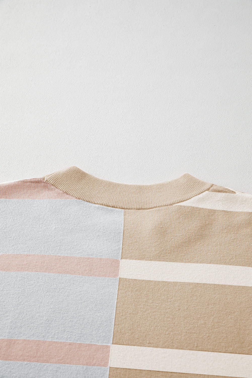 Threaded Pear Jream Stripe Colorblock Oversized Sweater
