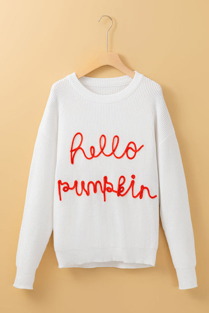 Threaded Pear Hello Pumpkin Graphic Sweater