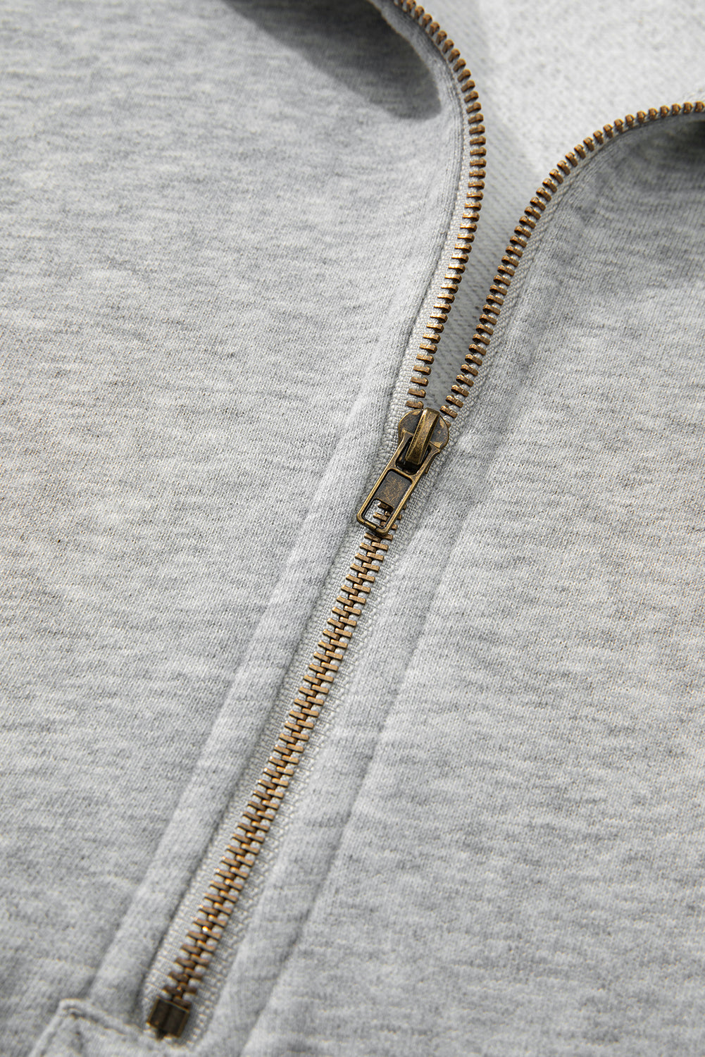 Threaded Pear Kate Fleece Lined Half Zipper Kangaroo Pockets Loose Hoodie