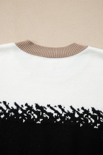 Threaded Pear Sophia Pattern Drop Shoulder Sweater
