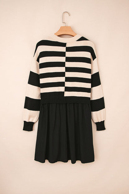 Threaded Pear Sofia Waist Splicing Hem Sweater