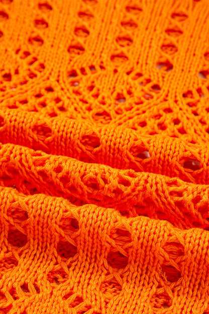 Threaded Pear Emerson Crochet Scallop Edge Sweater