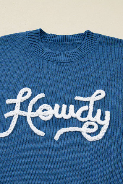 Threaded Pear Emiyra Embroidered Graphic Western Sweater