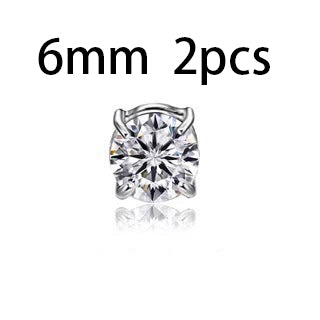 Unisex Zircon Stud Earrings | Magnetic Non-Piercing Ear Clips | Luxury Sparkle Zirconia Magnet Earrings for Men & Women | Trendy Minimalist Clip-on Studs | 2026 High-Fashion No-Hole Jewelry