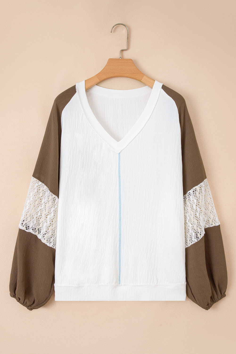Threaded Pear Julietta Patchwork Balloon Sleeve PLUS Blouse