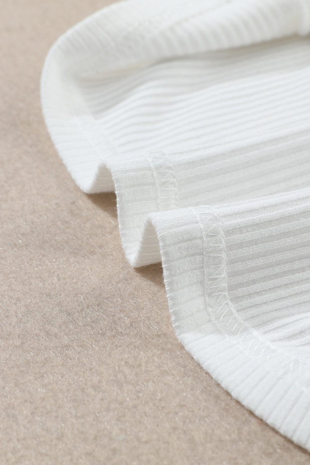 Threaded Pear Adelyn Ribbed Knit High Long Sleeve Top