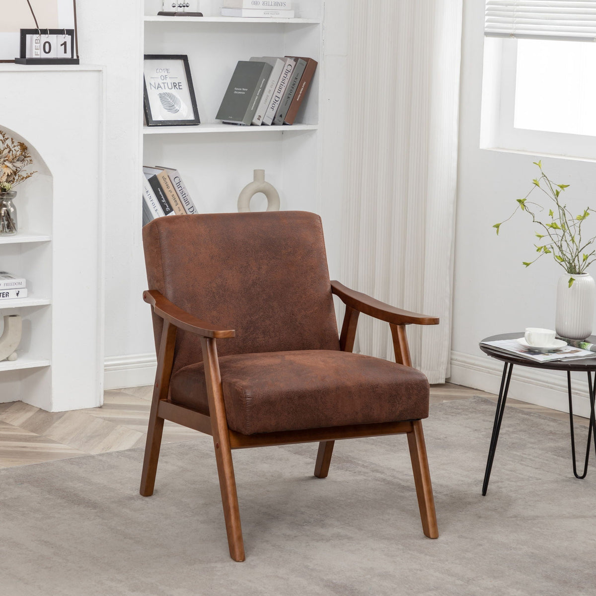 Accent Chair, Classic Mid Century Modern for Extra Seating